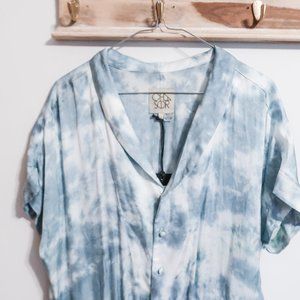 Chaser Brand Short Sleeve Tie Dye Jumpsuit